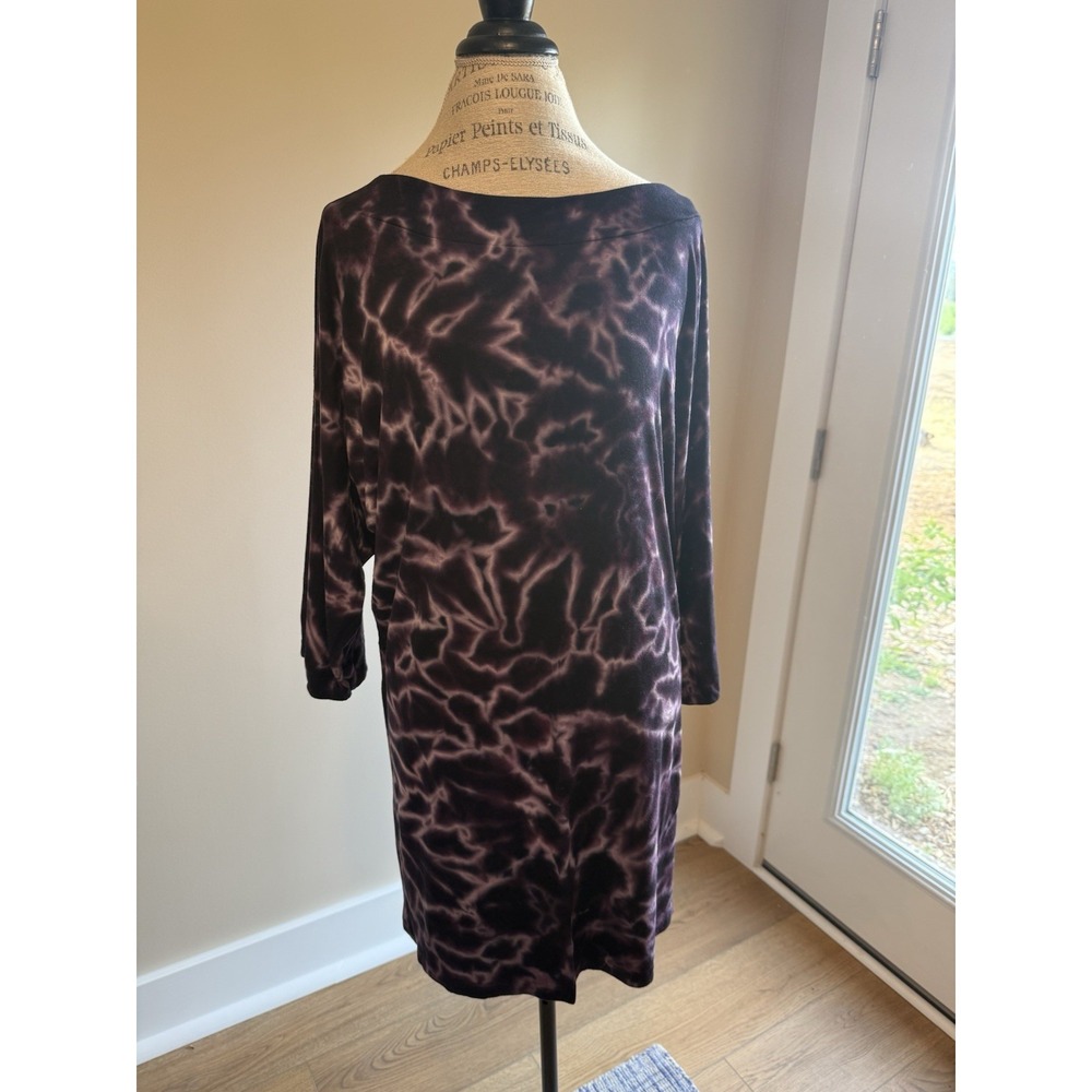 Women's Kathmandu Imports Shirt Dress Purple Tie-dye Size L
